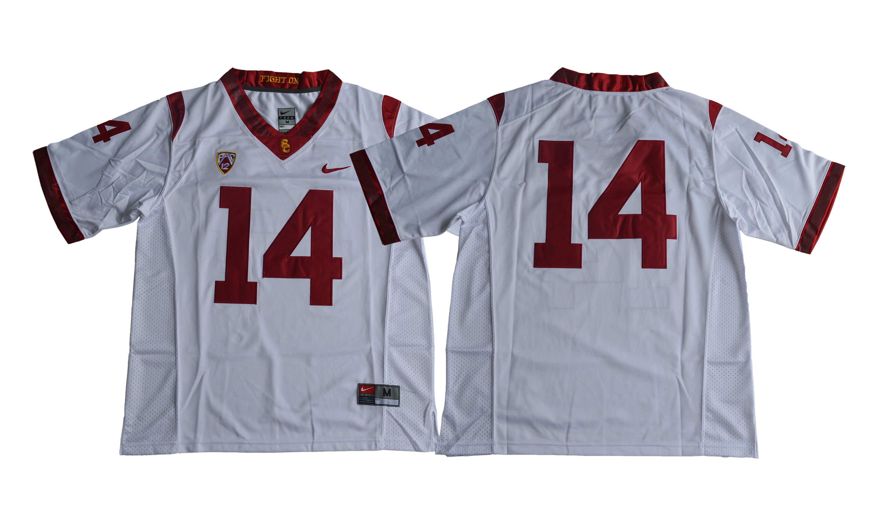Men NCAA 2017 USC Trojans #14 Sam Darnold white jersey->->NCAA Jersey